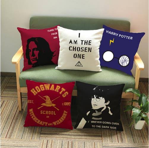 Letter Printed Cushion Cover Cotton