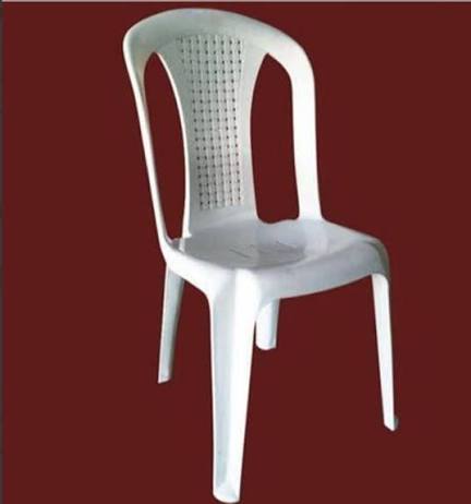 Simple Plastice Chair In White Color