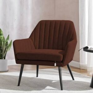 Korea Fabric Chair In Brown Color