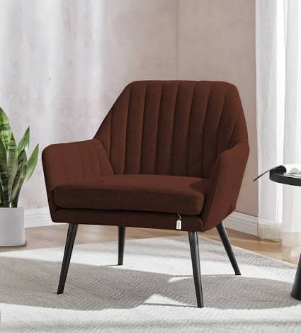 Korea Fabric Chair In Brown Color